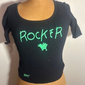 Vintage BETSEY JOHNSON Rocker Crop Top 90s Y2K Size small